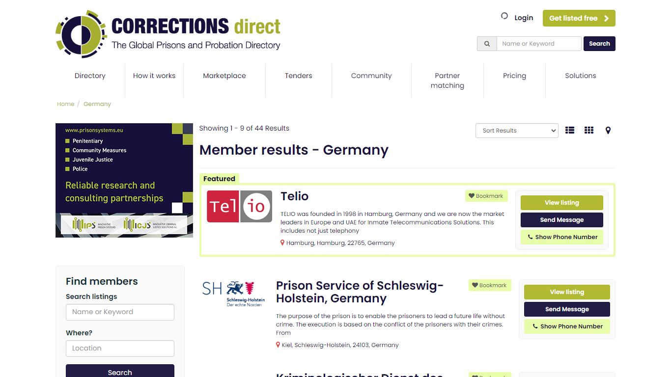 Germany Members - Find Germany CORRECTIONS Direct -The Global Prisons ...